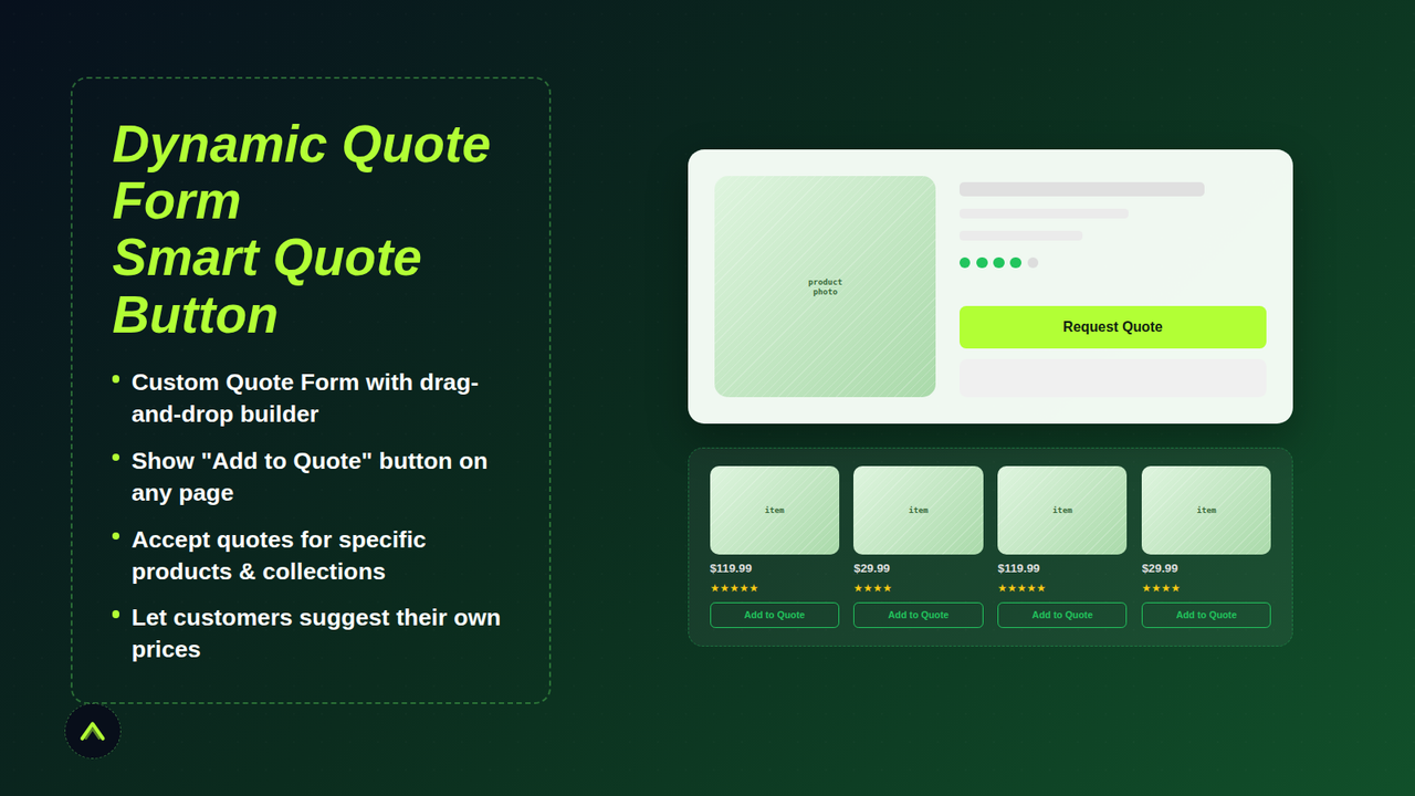 Request a quote form and button plugin