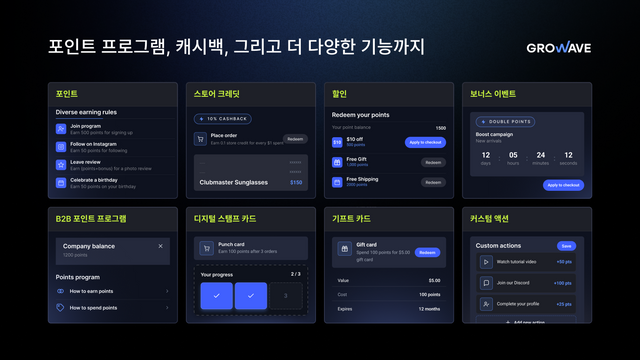 포인트·캐시백·스토어 크레딧·보너스 이벤트