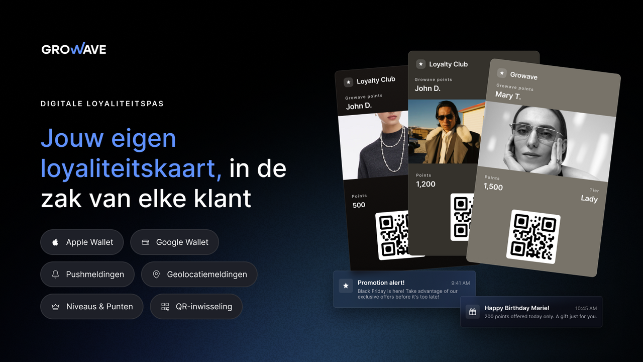 Digitale loyaliteitspas voor Apple en Google Wallet