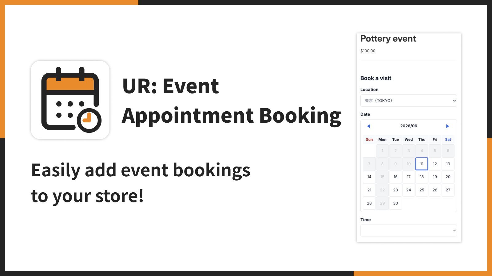 Easily add event bookings to your store!