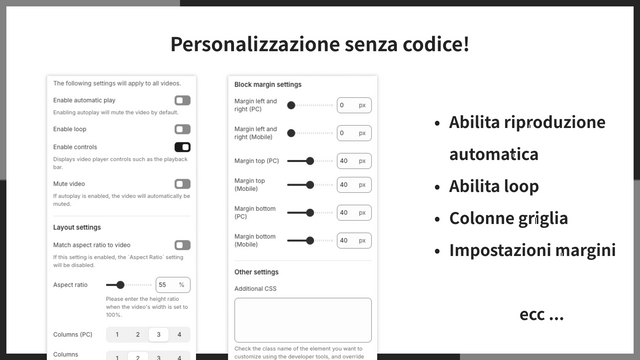 Personalizzazione senza codice!