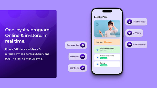 One loyalty program. Online & in-store. In real time.