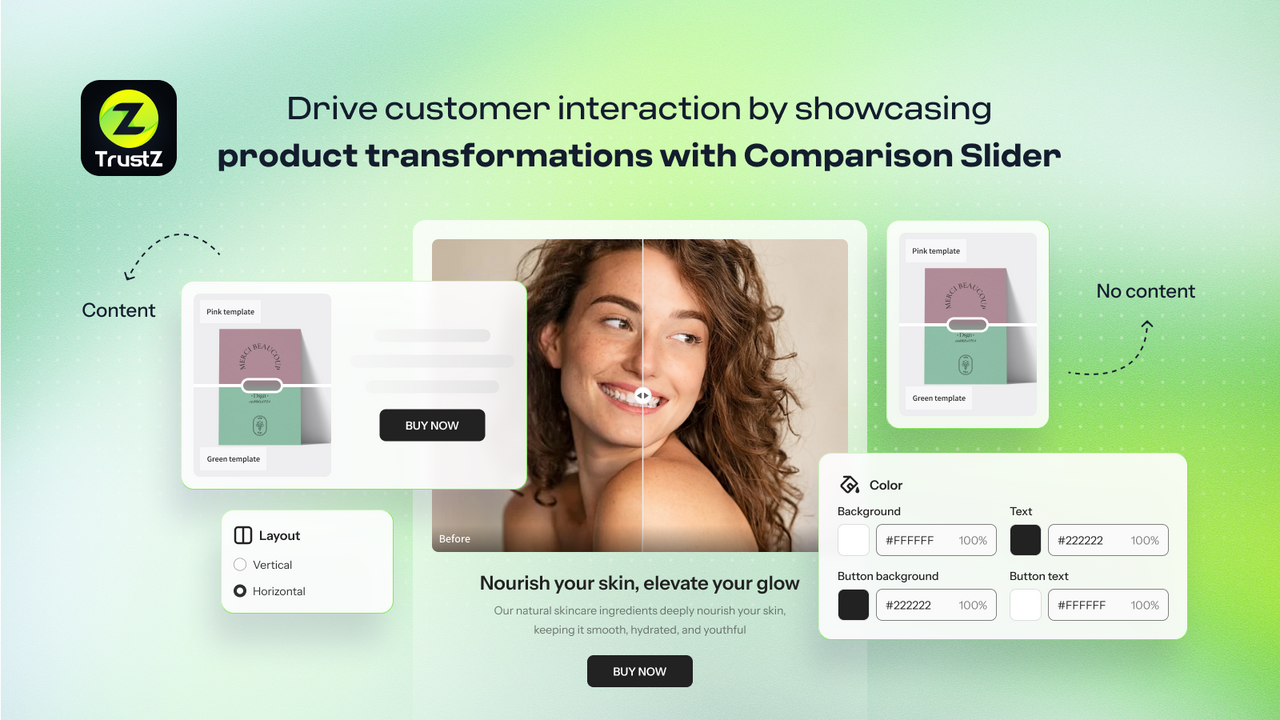 Drive customer engagement by showcasing product transformations