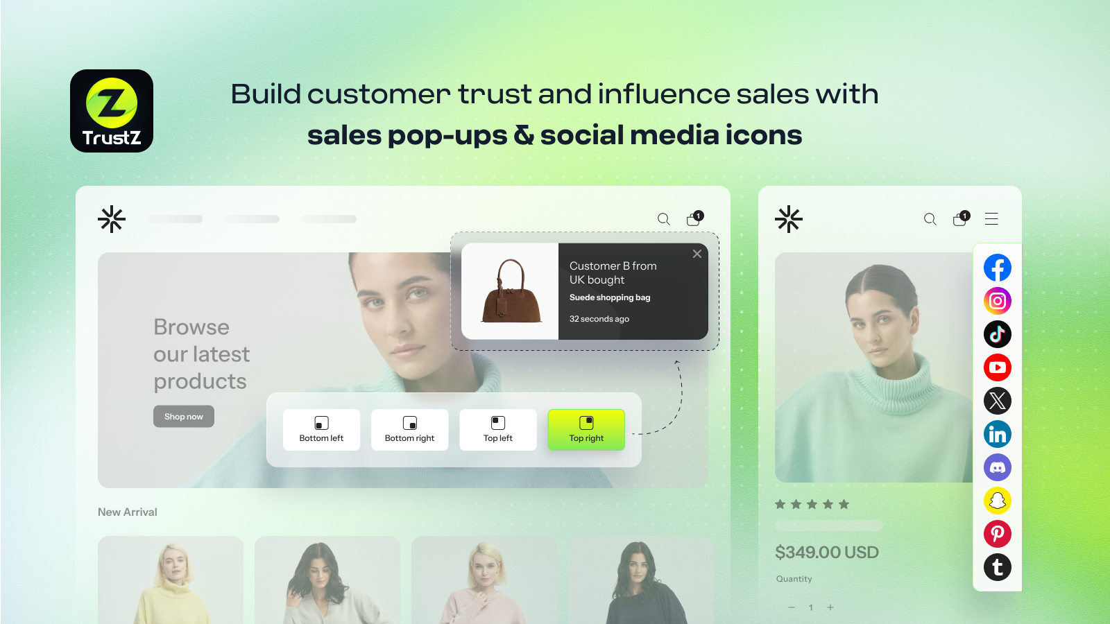 Build customer trust and drive sales with sales pop-ups