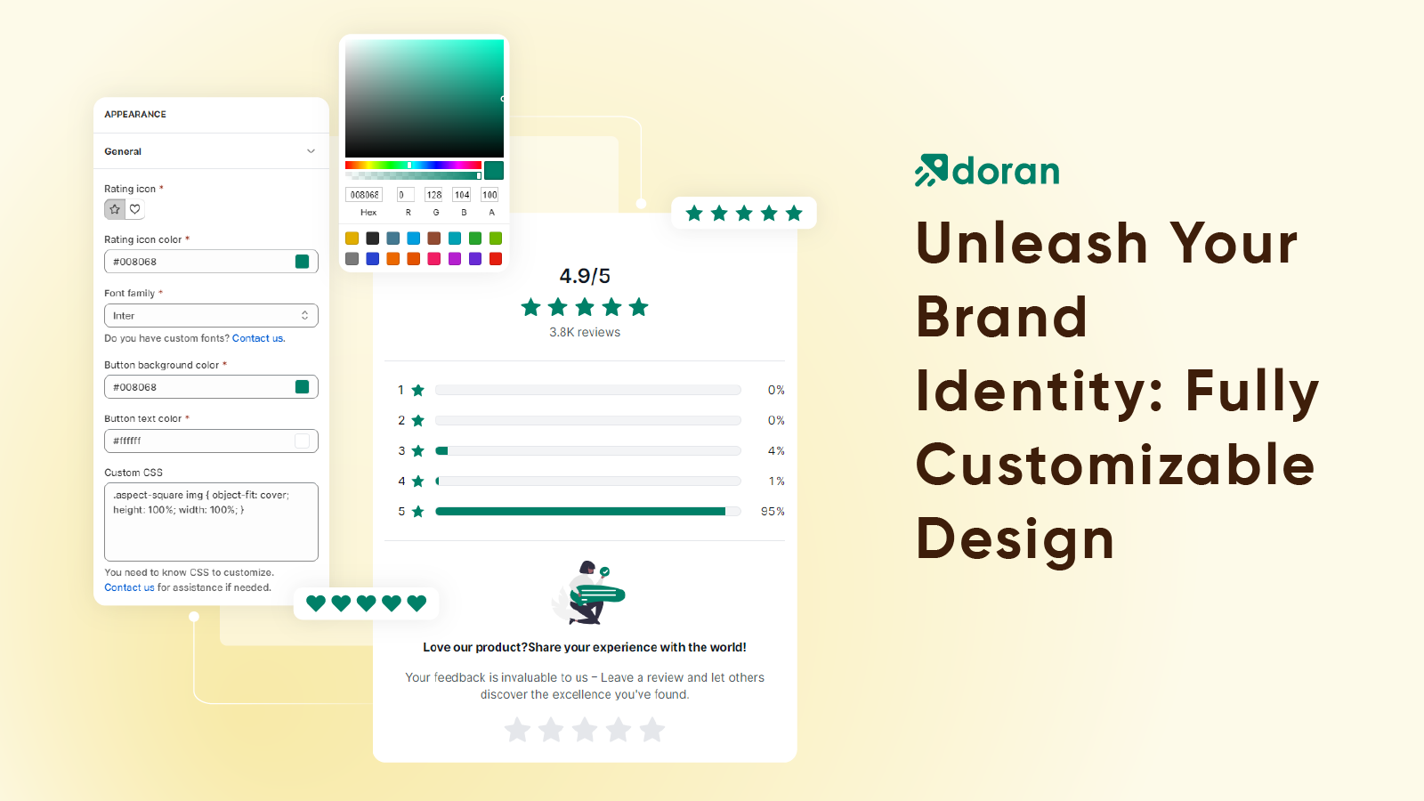 Fully Customizable Design on Product Reviews App