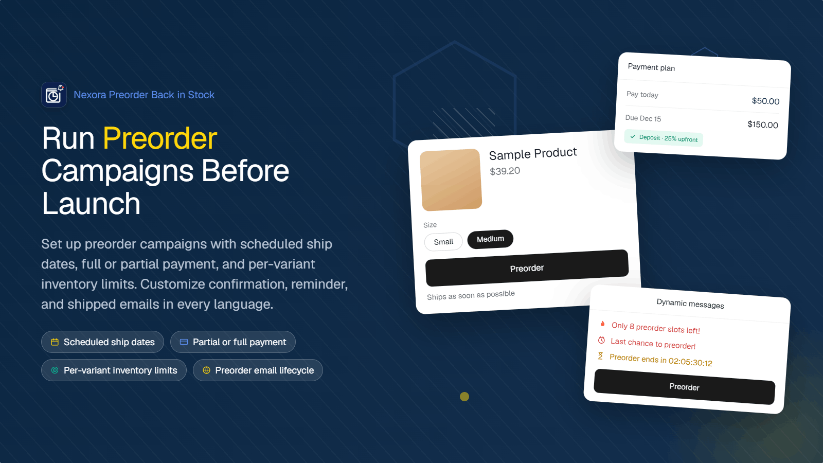 Set up and run Shopify preorder campaigns