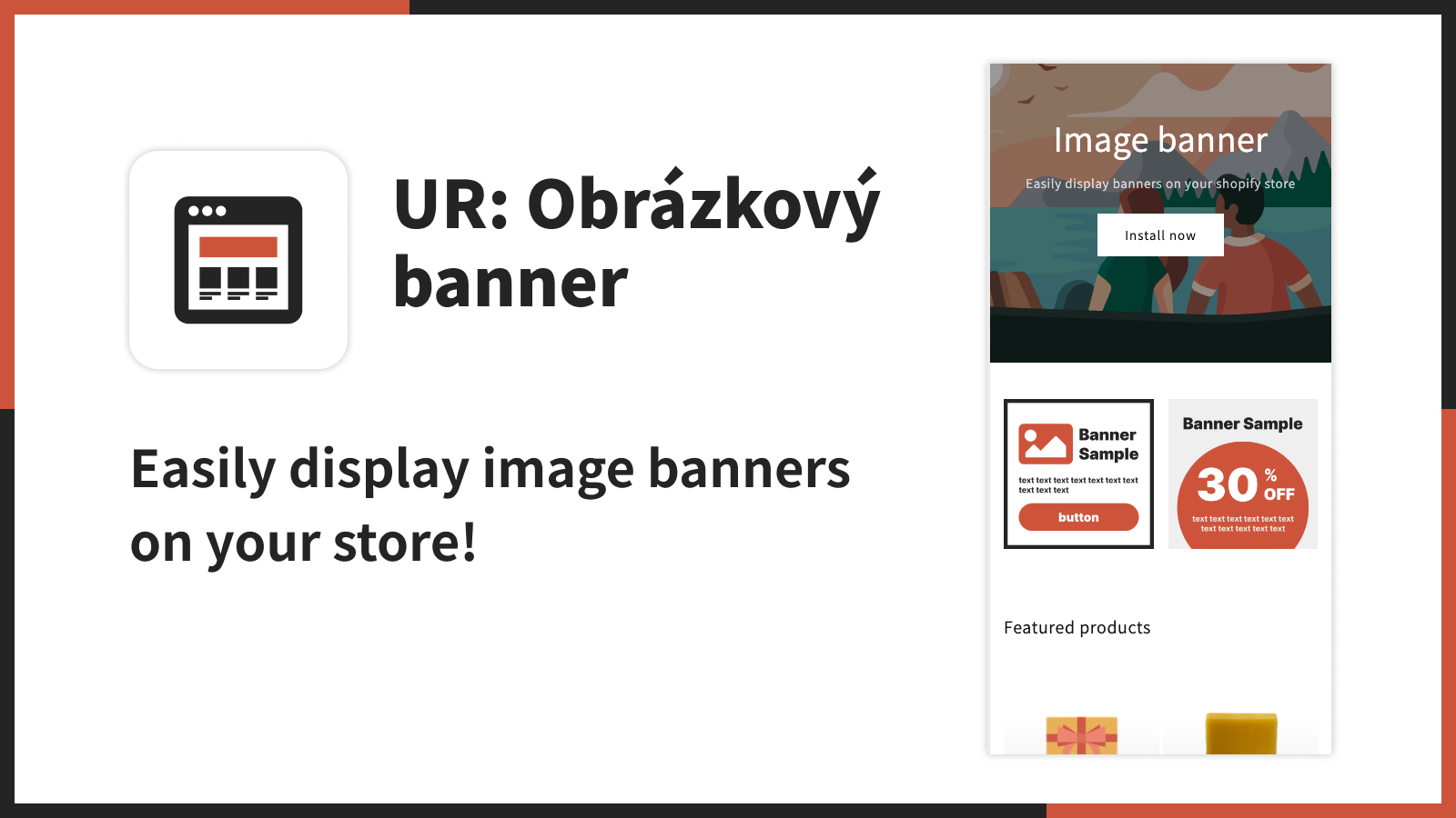 Snadno zobrazte obrázkové bannery ve vašem obchodě!