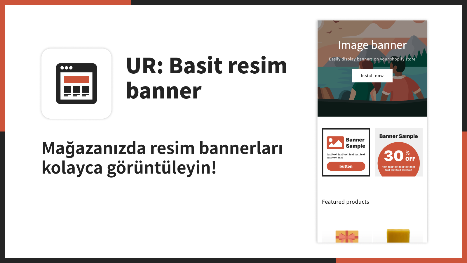 Mağazanızda resim bannerları kolayca görüntüleyin!