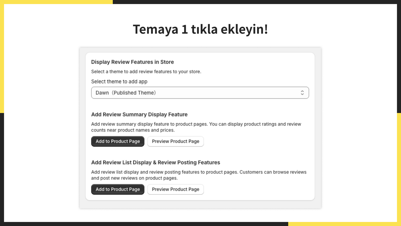 Temaya 1 tıkla ekleyin!
