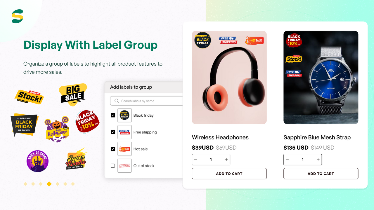 Display with label Group