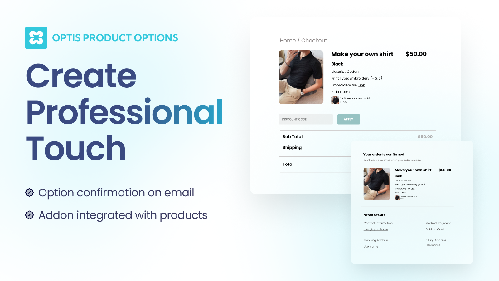Integrated variants are displayed on Order Confirmation Mail