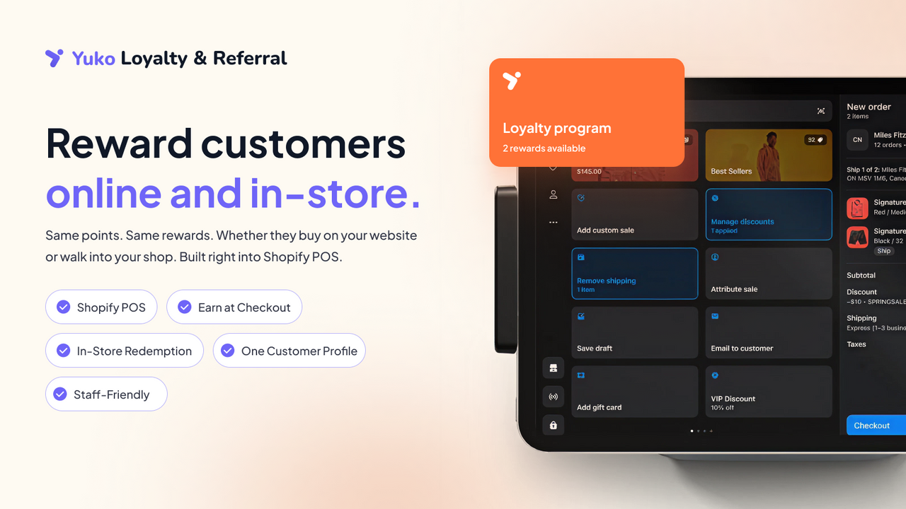 Reward customers both online and in-store with Shopify POS