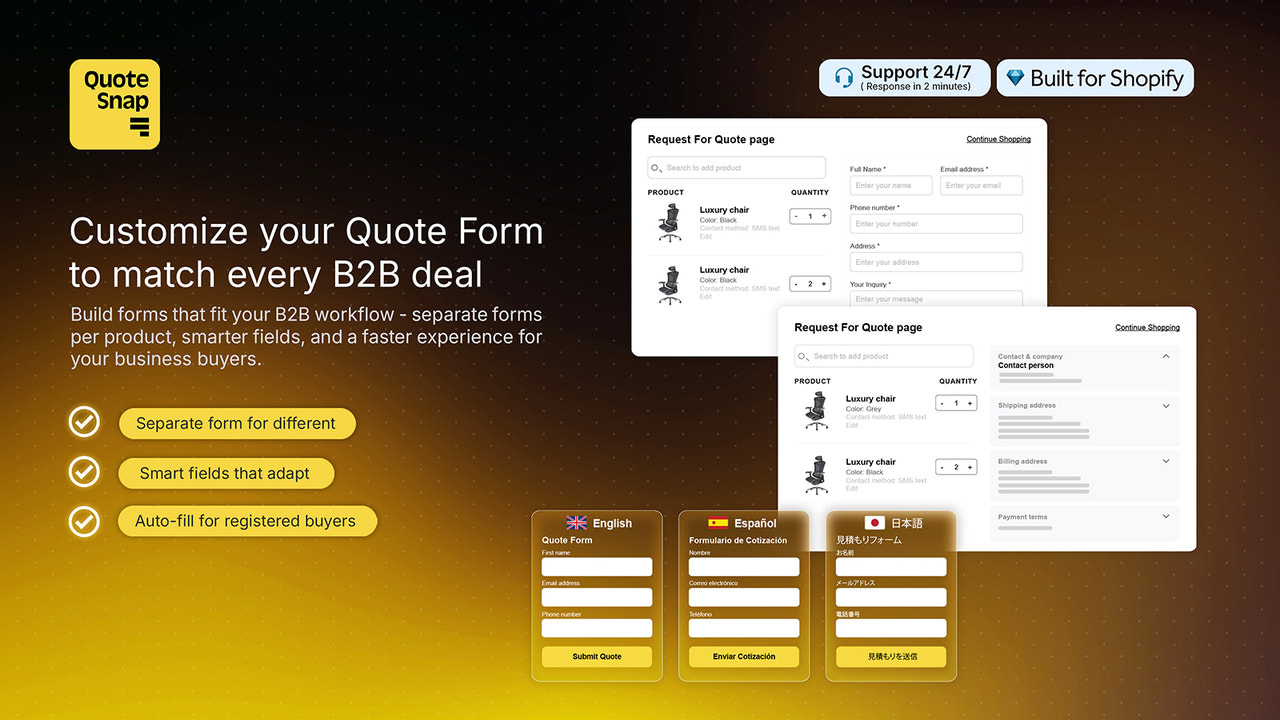 quote snap b2b shopify plus payment term