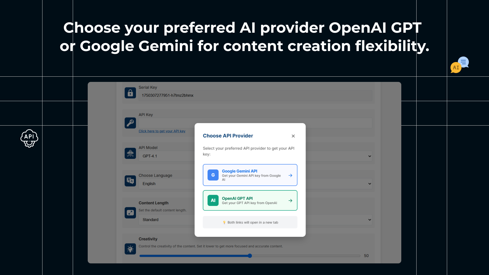 Choose Api Providers