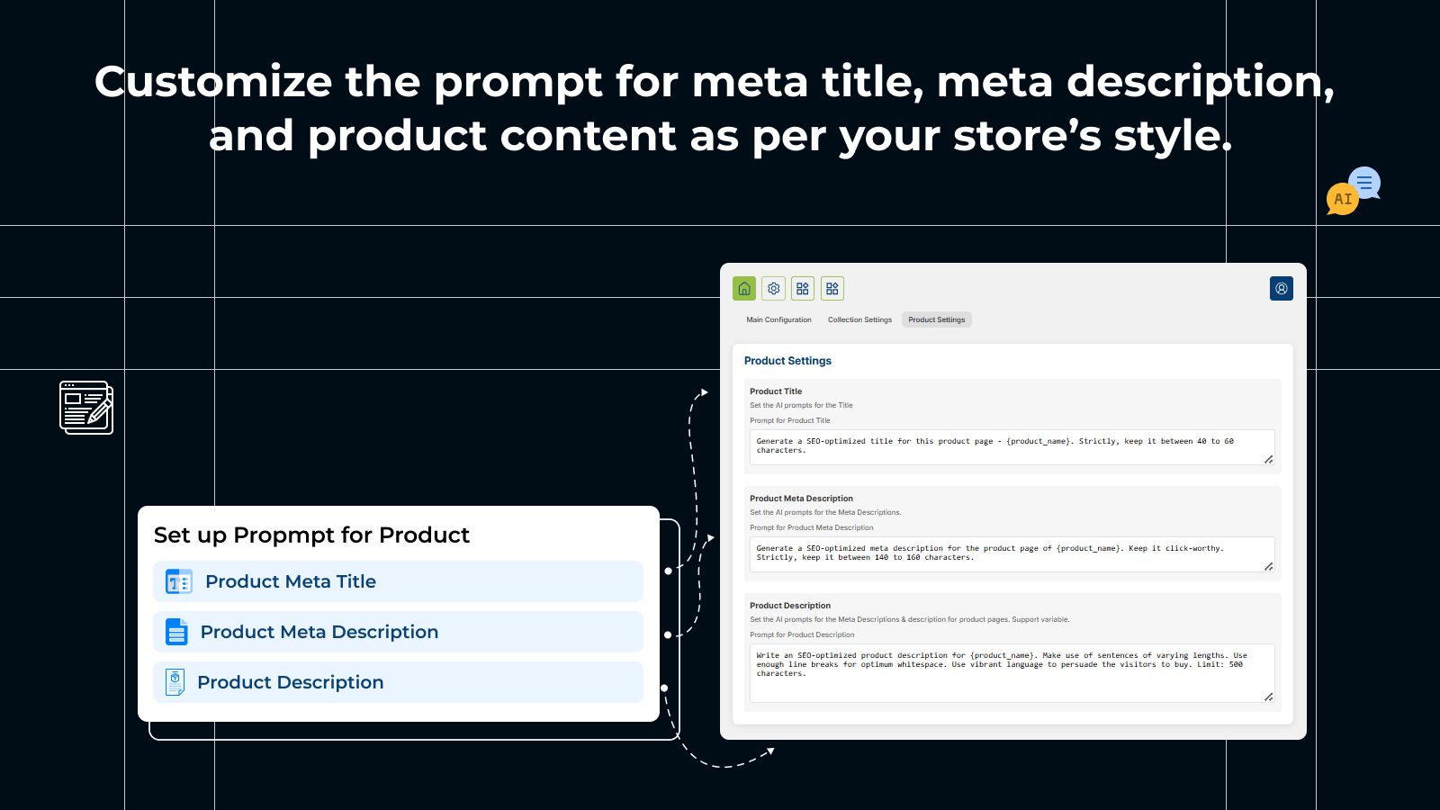Customize the prompts