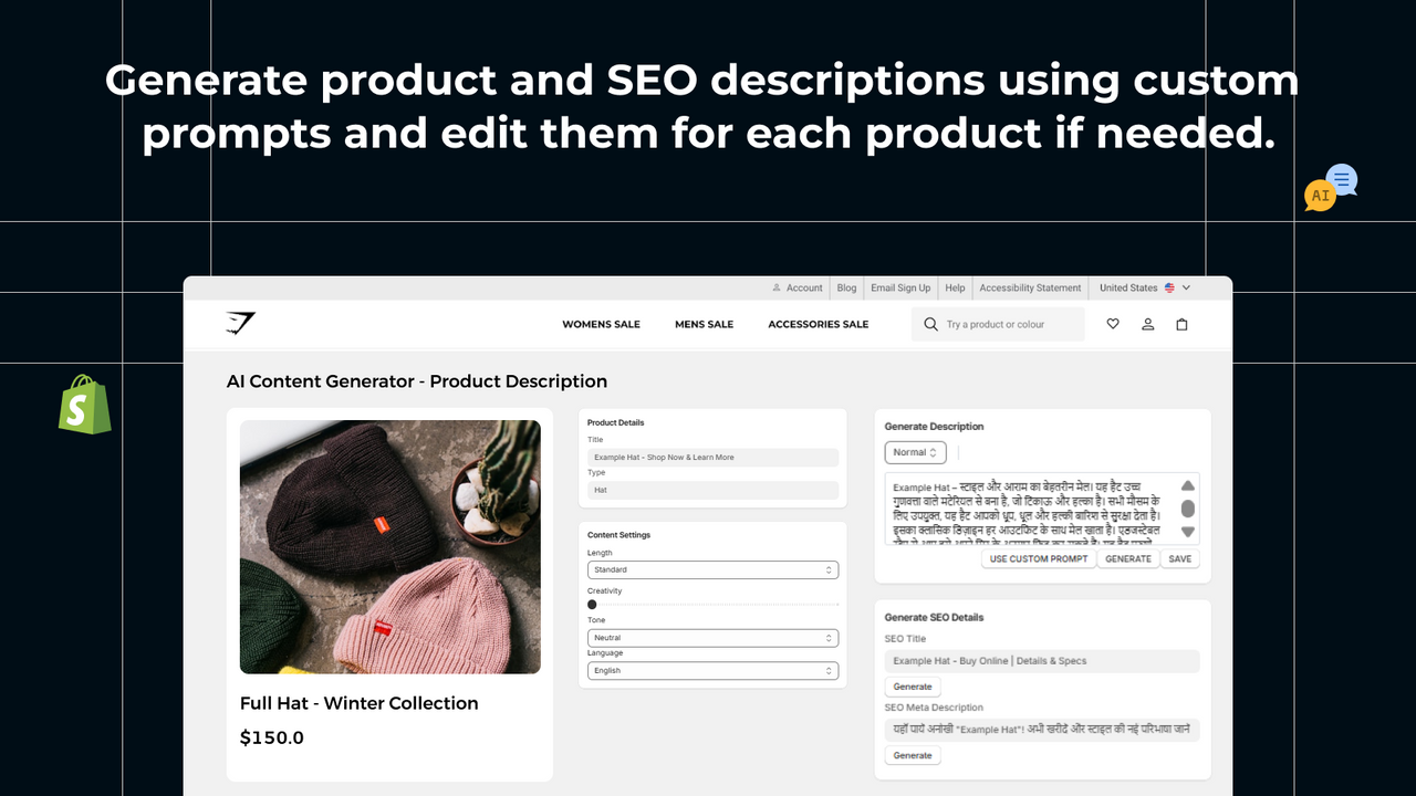 Generate SEO and description