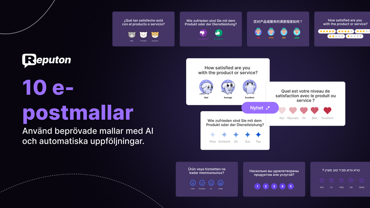 E-postmallar för fler recensioner