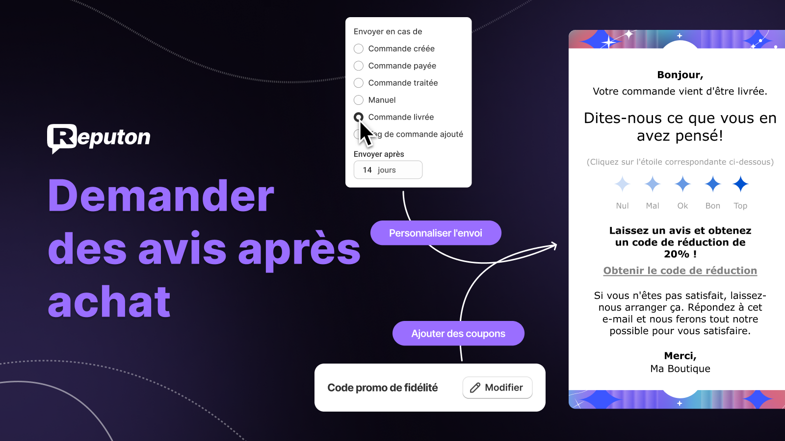 Envoyez des e-mails pour demander des avis