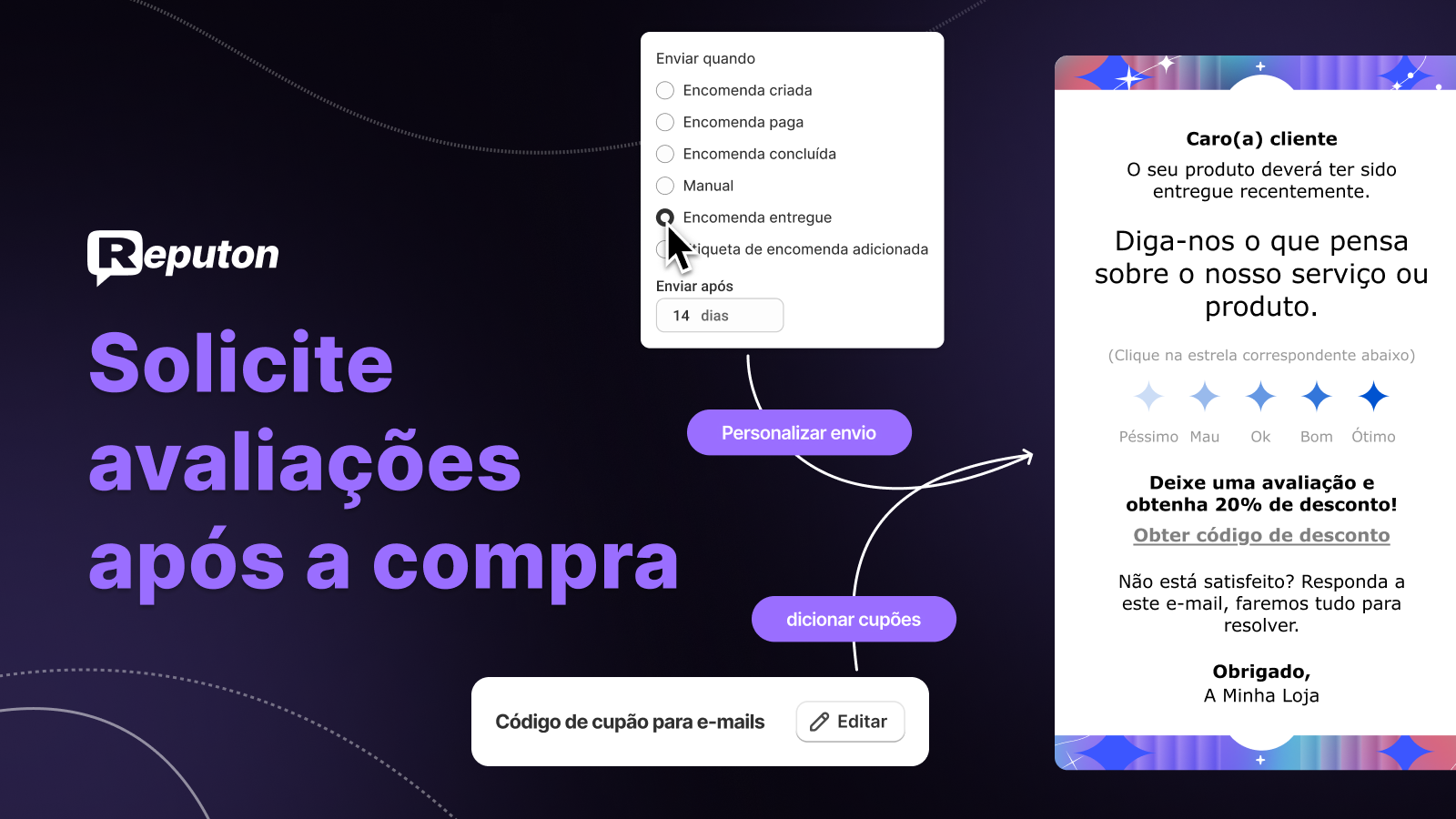 Pedir avaliações aos clientes