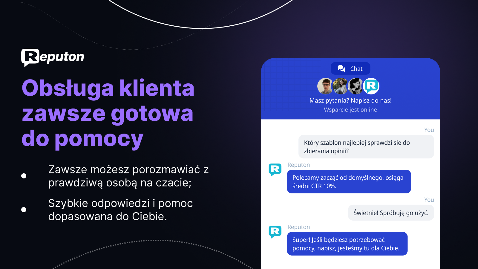 Wsparcie dotyczące opinii klientów