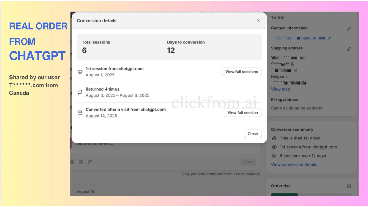Get order from chatGPT and all AI chatbots