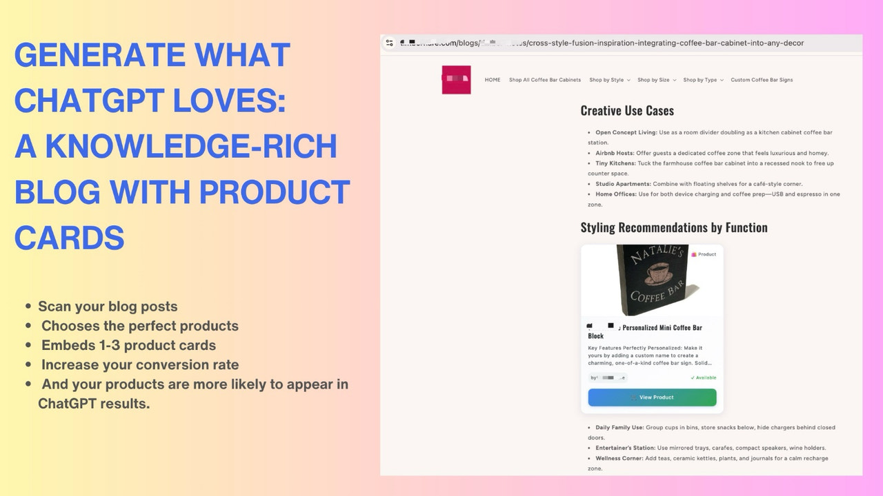 Generate what Chatgpt loves: a knowledge‑rich blog with product 
