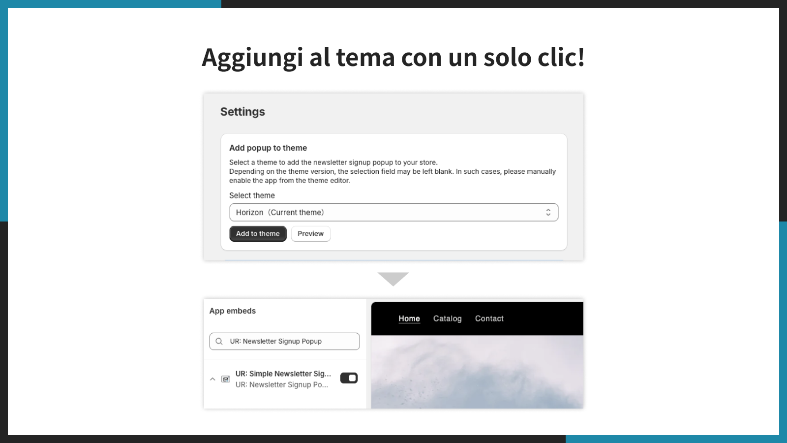 Aggiungi al tema con un solo clic!