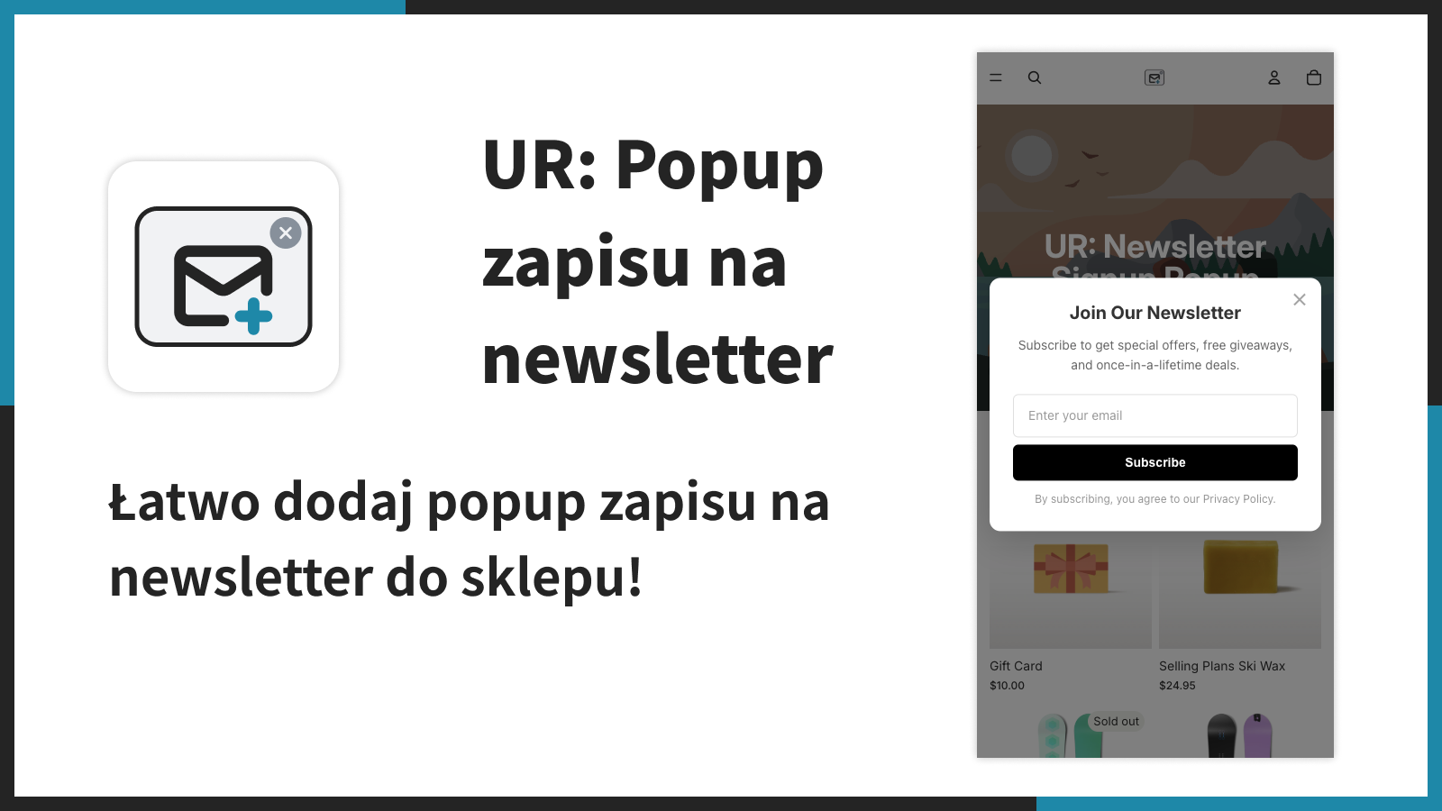 Łatwo dodaj popup zapisu na newsletter do sklepu!