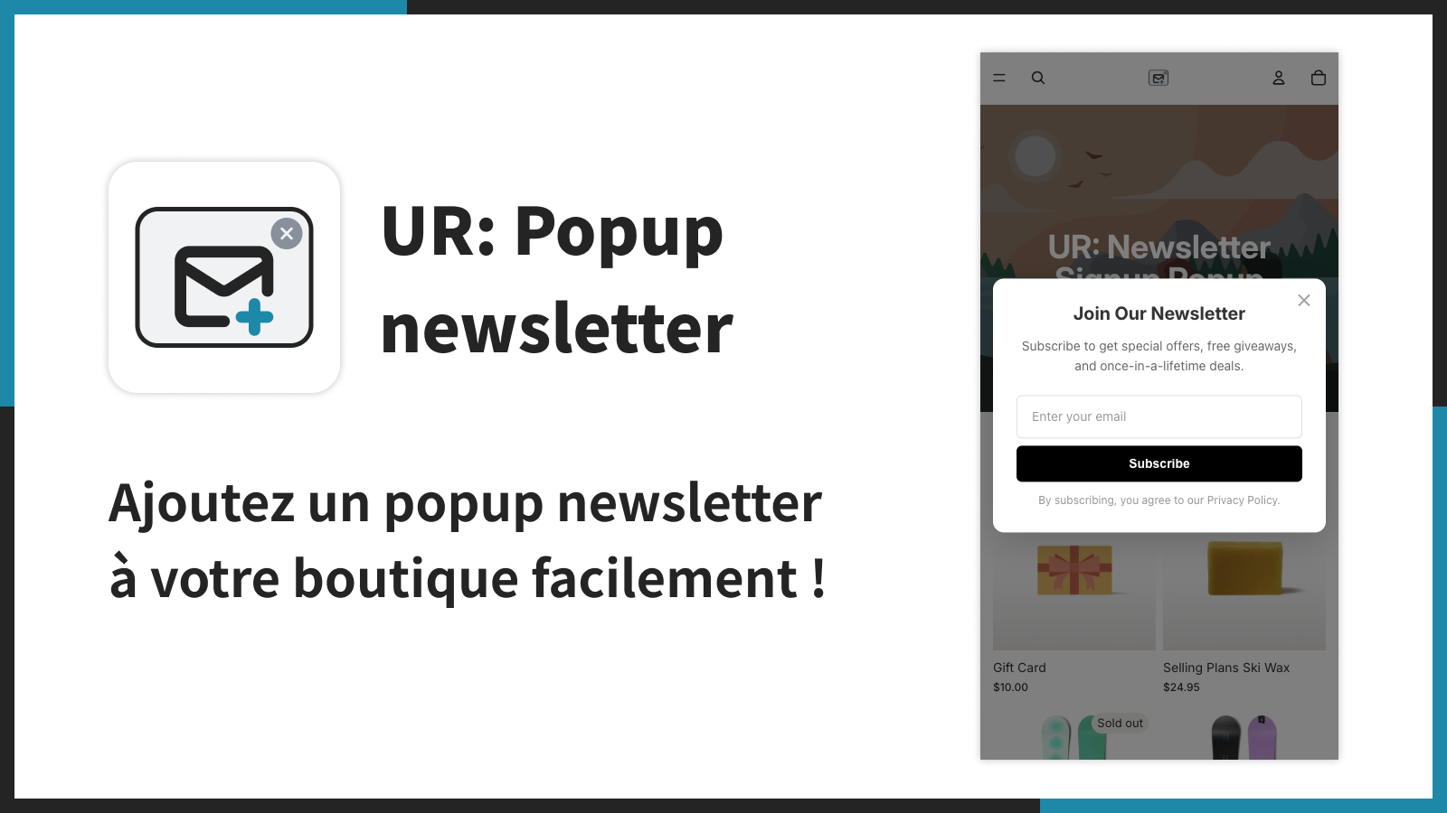 Ajoutez un popup newsletter à votre boutique facilement !
