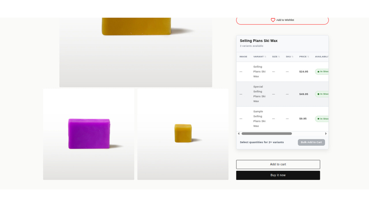 Product Detail Page on Website