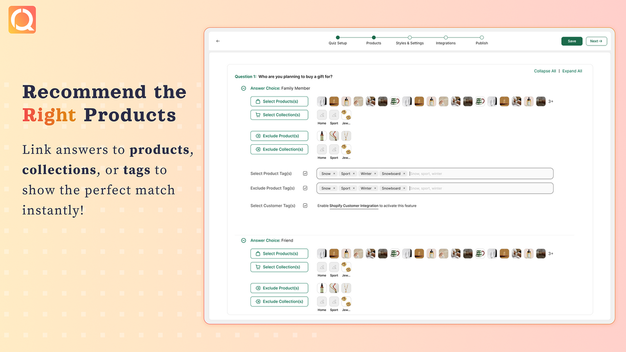 Product Quizzes Shopify
