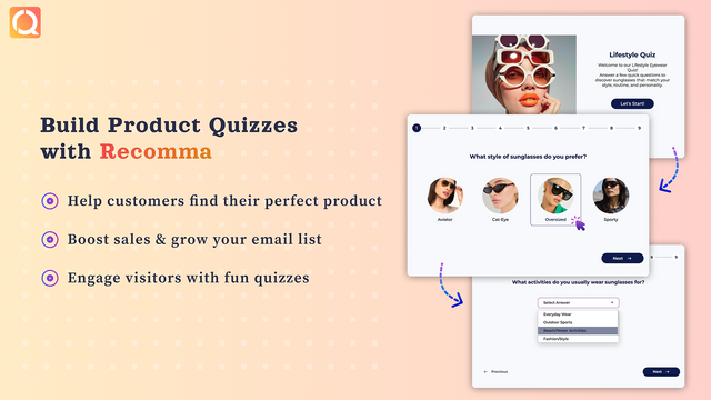 Product recommendation quizzes on Shopify
