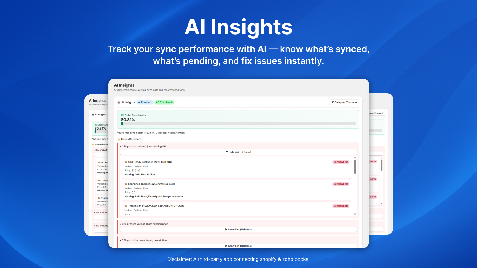 Integrates with Zoho Books