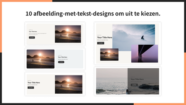 10 afbeelding-met-tekst-designs om uit te kiezen.