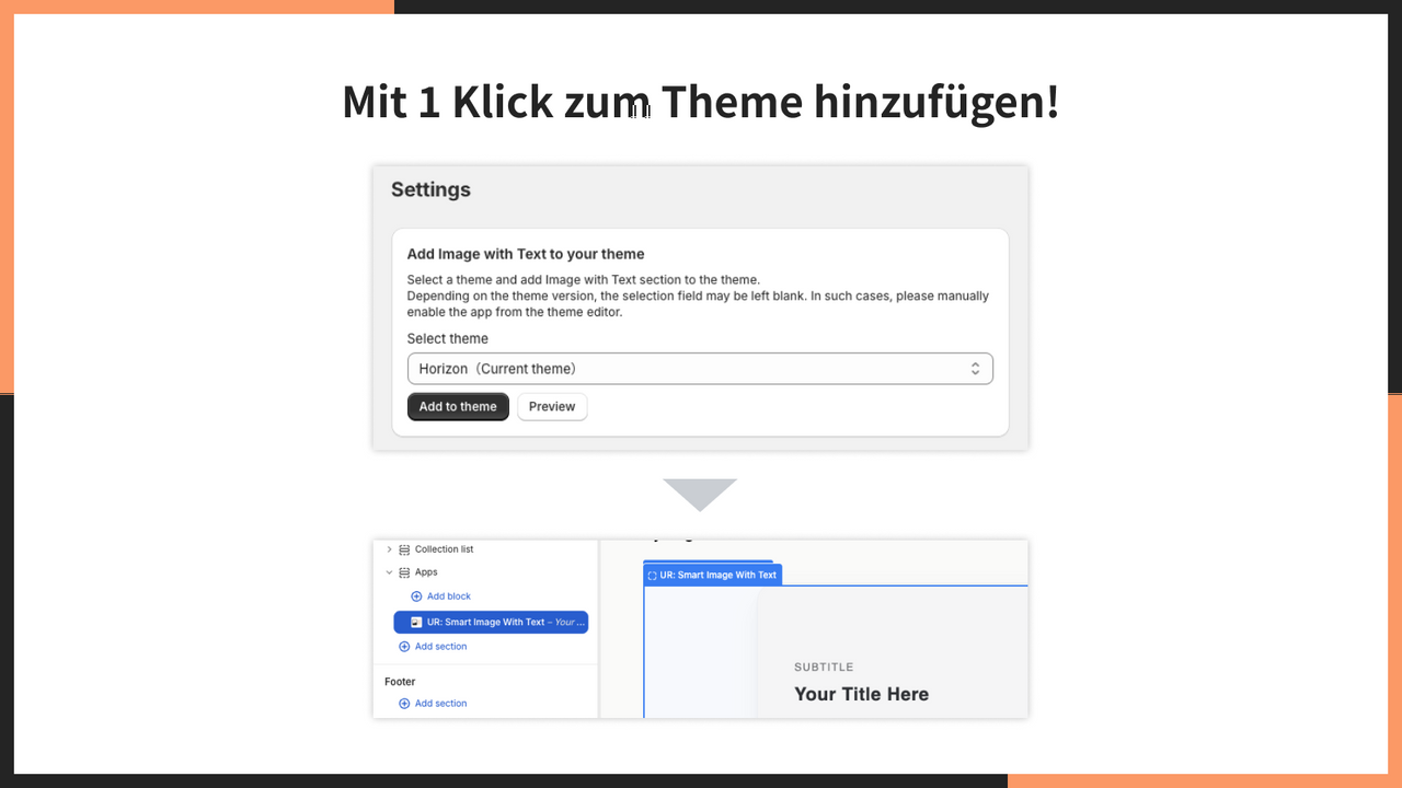 Mit 1 Klick zum Theme hinzufügen!