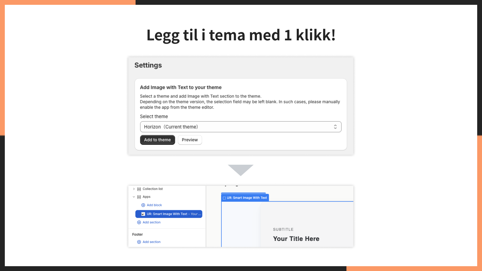 Legg til i tema med 1 klikk!