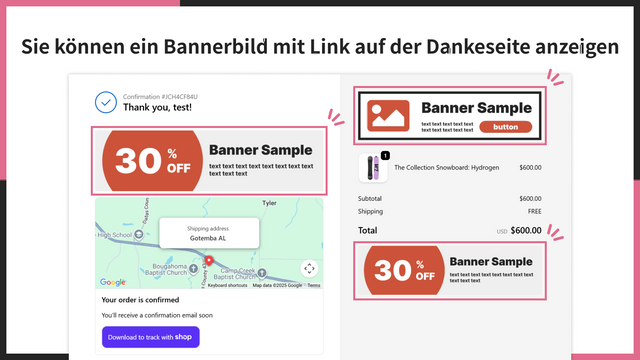 Bannerbild mit Link auf Dankeseite anzeigen