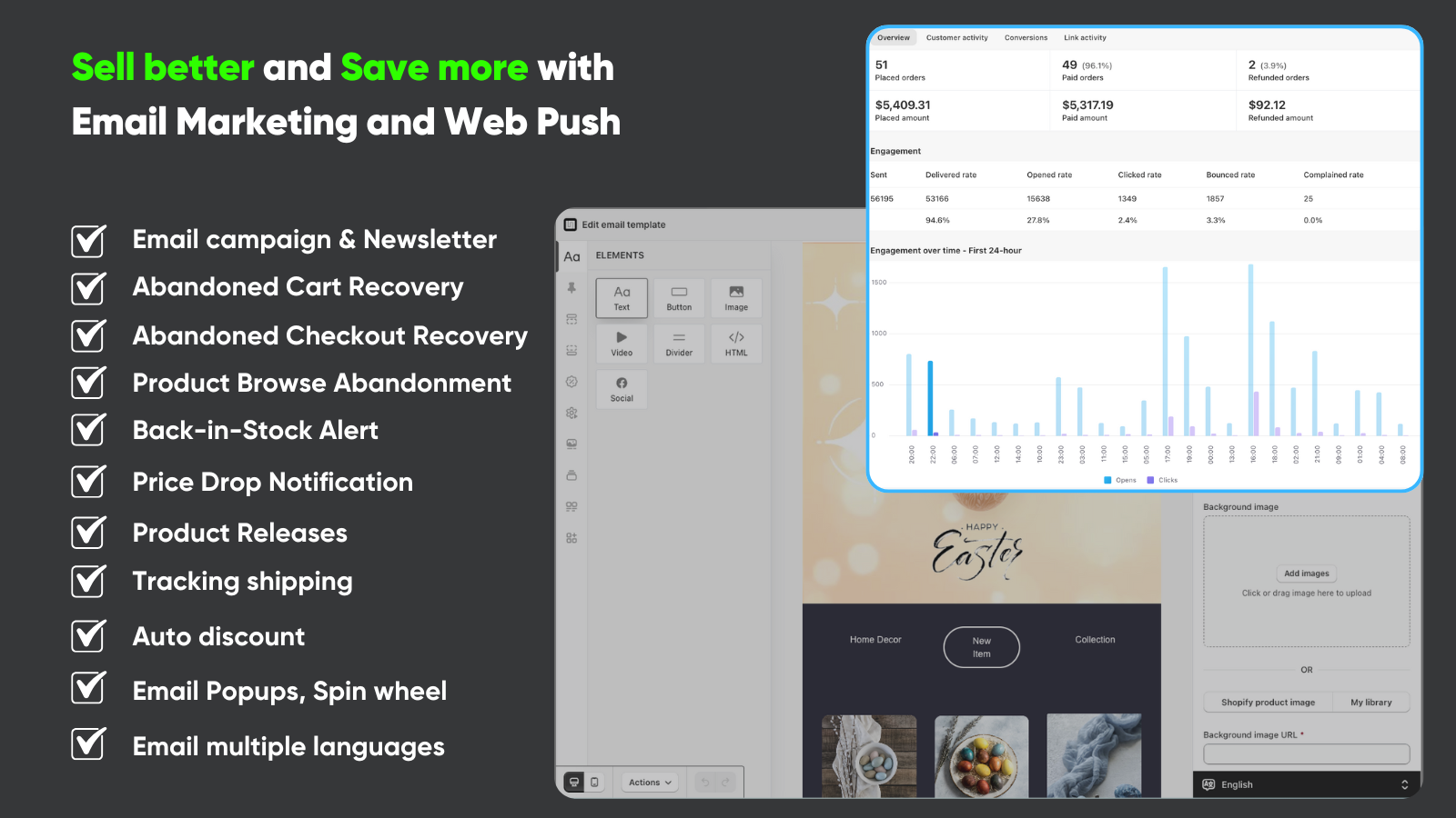 Uppush - Abandoned Cart Recovery Email and Web Push Notification
