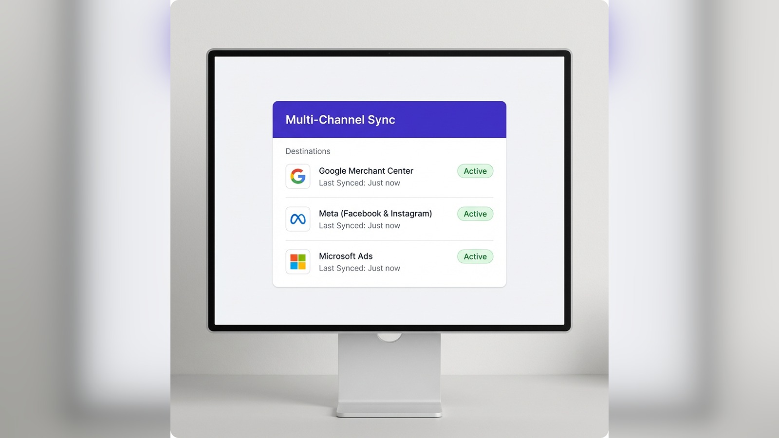 Synchro Flux : Google Shopping, Facebook, Insta & Bing