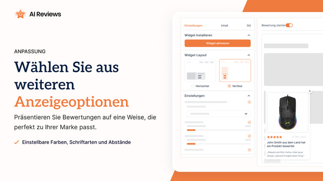 Wählen Sie aus mehreren Widget-Typen