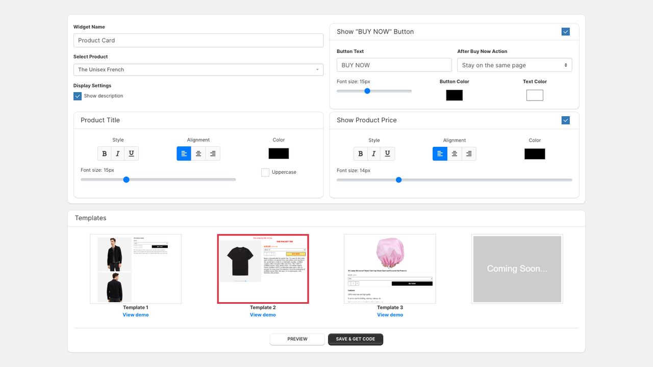 Hura Product Showcase Builder
