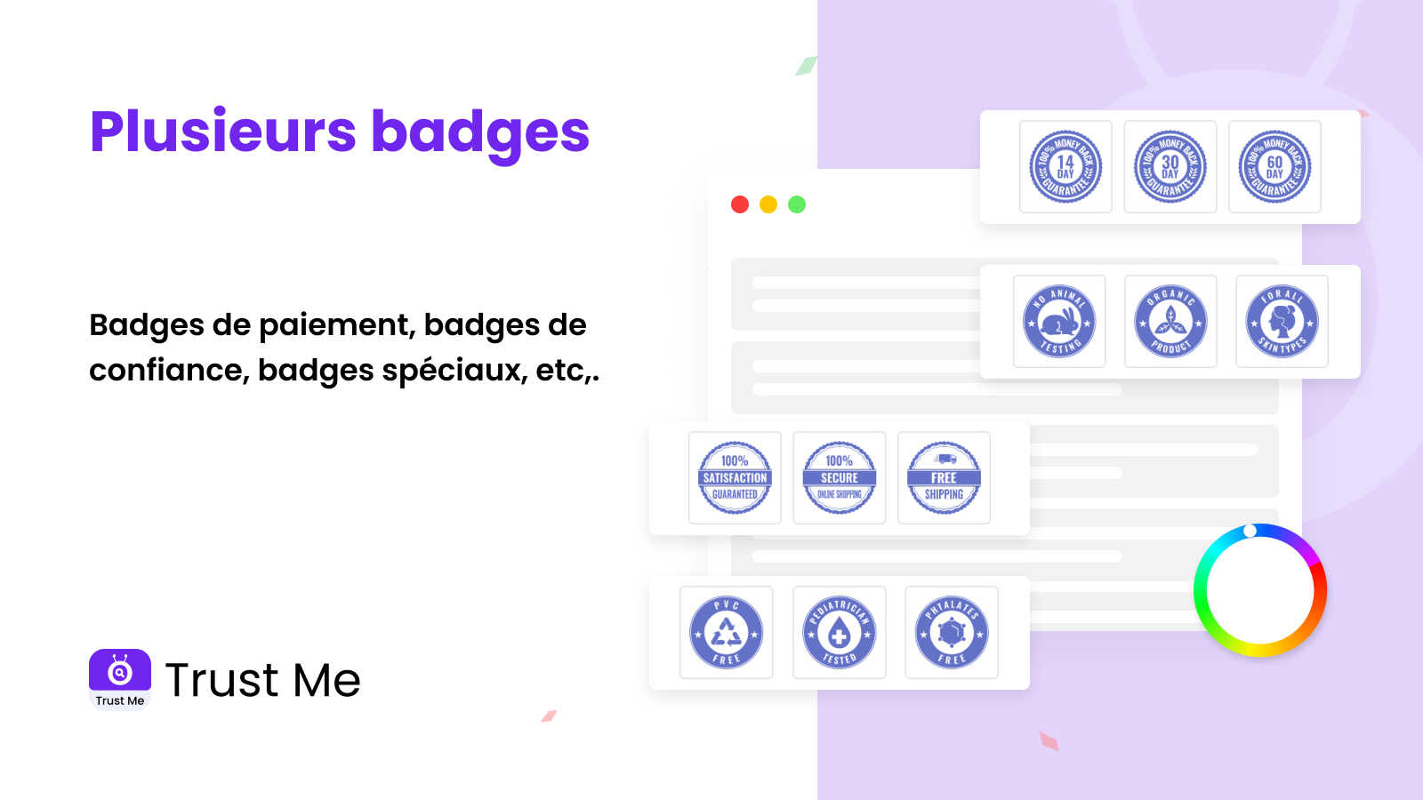 Multiple Trust Badges_Faites-moi confiance - Badge de confiance