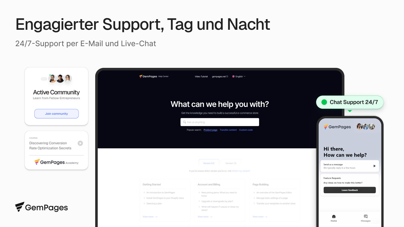 Erhalten Sie erstklassigen Support und Dienstleistungen