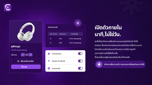 ตั้งค่ากฎราคา B2B ขายส่งตามแท็กลูกค้าและสินค้า