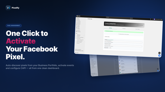 One click to activate your facebook pixel