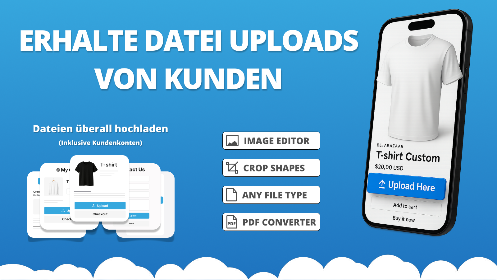 File Upload mit Bestellung erhalten