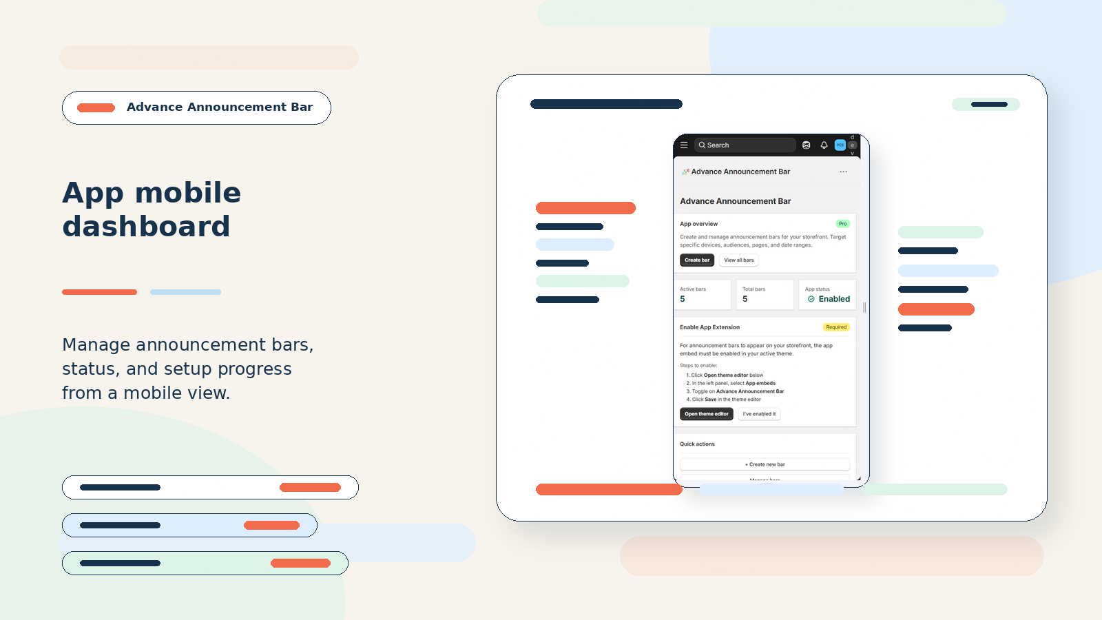 App mobile dashboard