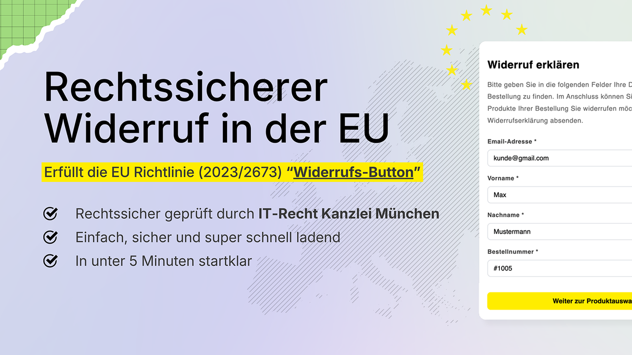 Rechtssicherer Widerruf in der EU