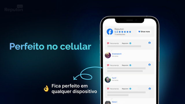 Avaliações Facebook Meta no celular