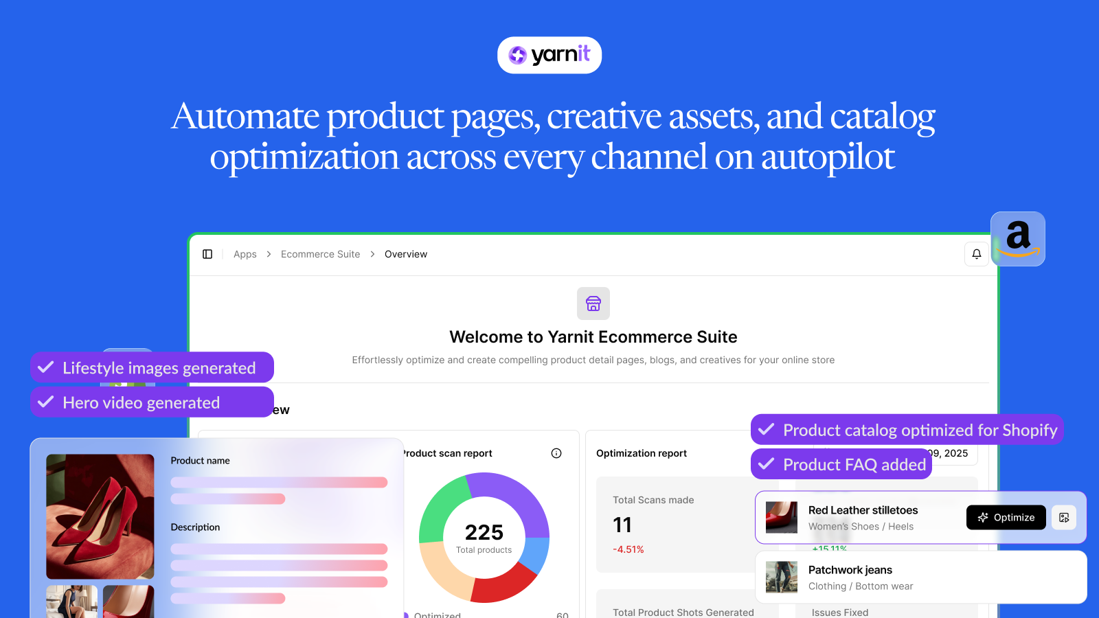 Connect you Shopify account with Yarnit Ecommerce AI